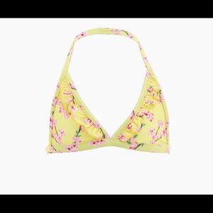 NWT Sunuva girls cherry blossom bikini top